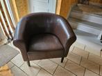 Fauteuil style crapaud cuir, Cuir