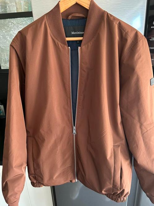 Gloednieuwe licht bruine heren jack Matinique maat L, Kleding | Heren, Jassen | Zomer, Nieuw, Maat 52/54 (L), Bruin, Ophalen of Verzenden