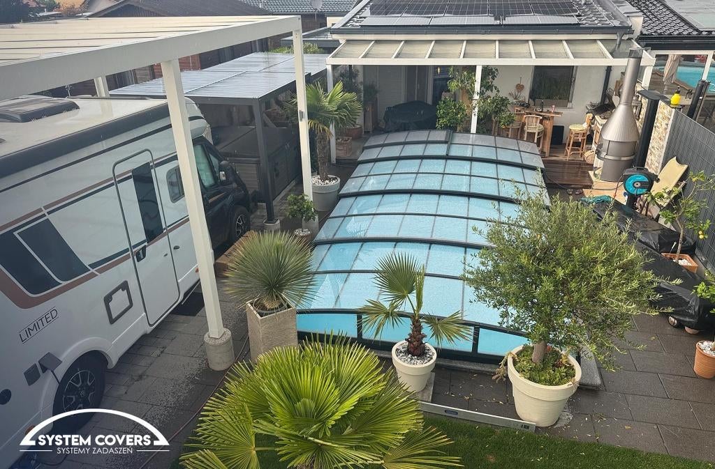 Zwembadoverdekking / pool cover 3,7x7,45x0,8 m , kleur DB703, Tuin en Terras, Zwembad-toebehoren, Nieuw, Overige typen, Ophalen of Verzenden