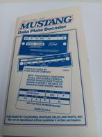 Ford Mustang/Shelby Data Plate Decoder Boekje 1964-1974, Ophalen of Verzenden, Nieuw, Ford
