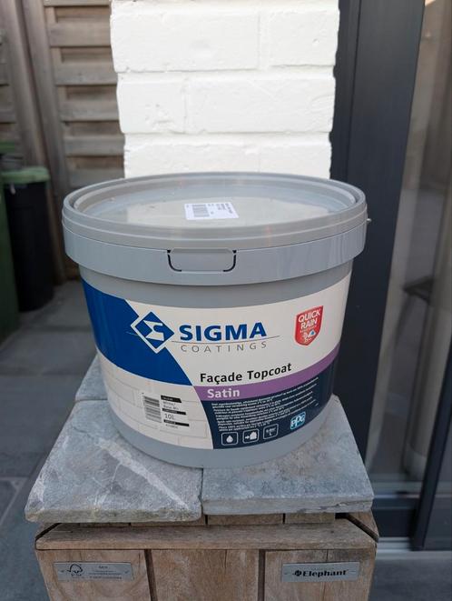 Sigma facade topcoat satin witte verf, Hobby en Vrije tijd, Schilderen, Nieuw, Acrylverf, Ophalen