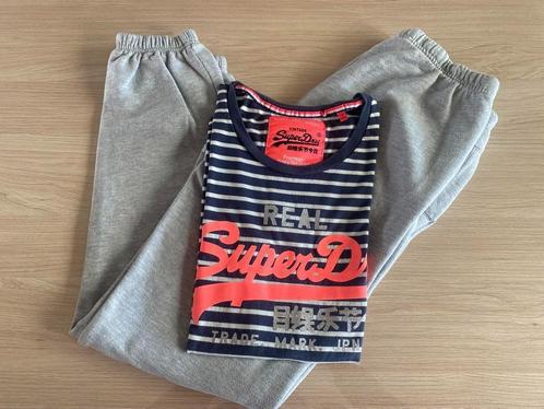 grijze sportset - Superdry / Jbc - maat 164, Kinderen en Baby's, Kinderkleding | Maat 164, Gebruikt, Meisje, Setje, Ophalen of Verzenden