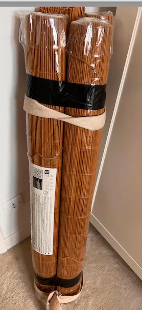 Bamboe jaloezieën, Huis en Inrichting, Stoffering | Gordijnen en Lamellen, Nieuw, 150 tot 200 cm, 50 tot 100 cm, Bruin, Ophalen