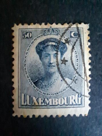 LUX 1921 1925 Grande-Duchesse Charlotte 50c bleu disponible aux enchères