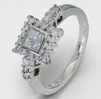 Gouden ring met 22 natuurlijke diamanten en HRD certificaat!, Bijoux, Sacs & Beauté, Bagues, Neuf, Enlèvement ou Envoi, Or, 17 à 18