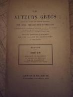 Livre ancien les auteurs Grecs, Antiek en Kunst, Antiek | Boeken en Manuscripten, Ophalen of Verzenden