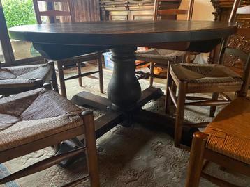 Zware eiken tafel, Huis en Inrichting, Ophalen, Zo goed als nieuw