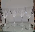 4 kristallen facet geslepen wijn/aperitief glazen., Ophalen of Verzenden