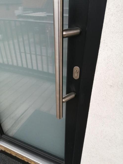 Inox deurgreep, Doe-het-zelf en Bouw, Hang- en Sluitwerk, Zo goed als nieuw, Klink of Kruk, Inox, Ophalen