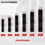 PH Fitness Premium Olympische Rubberen Halterschijf 20KG Set, Ophalen, Nieuw, Benen, Overige typen