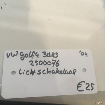 Vw Golf 4 2004  Wagennr 2500076  Lichtschakelaar beschikbaar voor biedingen
