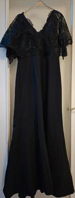 Zwarte feestjurk, Galajurk, Zwart, Maat 46/48 (XL) of groter, Nieuw