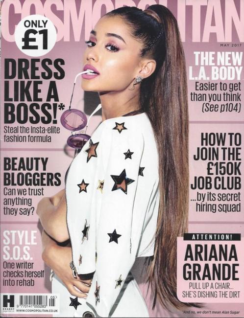 Cosmopolitan UK - May 2017 - Ariana Grande, Livres, Journaux & Revues, Utilisé, Glossy, Envoi