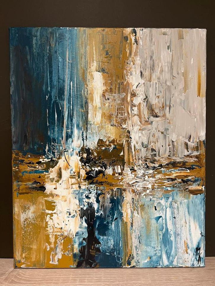 Abstract schilderij door Mk Art, Antiek en Kunst, Kunst | Schilderijen | Abstract, Ophalen of Verzenden