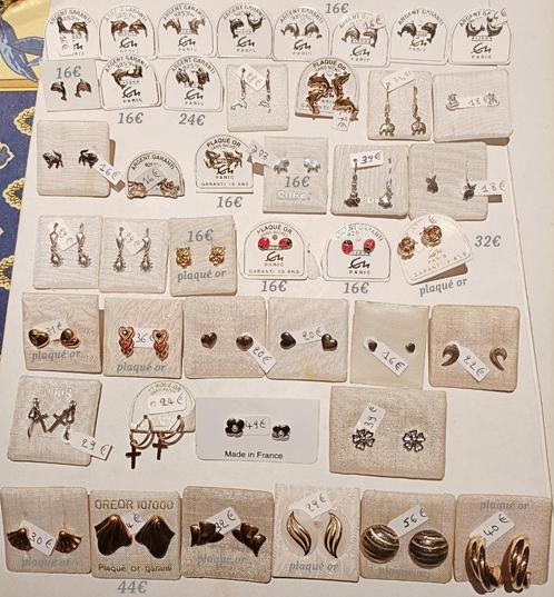 Boucles d'oreille plaqué or / argent sans pierre NEUVES, Handtassen en Accessoires, Oorbellen, Nieuw, Overige materialen, Overige kleuren