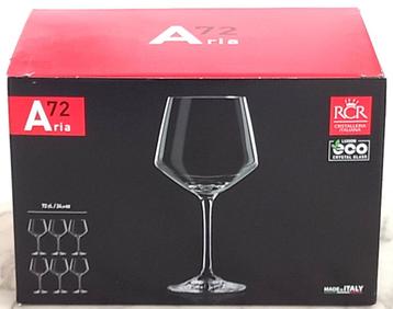 6 Grote wijnglazen  - Aria - kristal -        beschikbaar voor biedingen