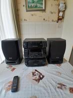 Hi fi stéréo système Panasonic + 2 baffes, Audio, Tv en Foto, Stereoketens, Cassettedeck, Losse componenten, Zo goed als nieuw