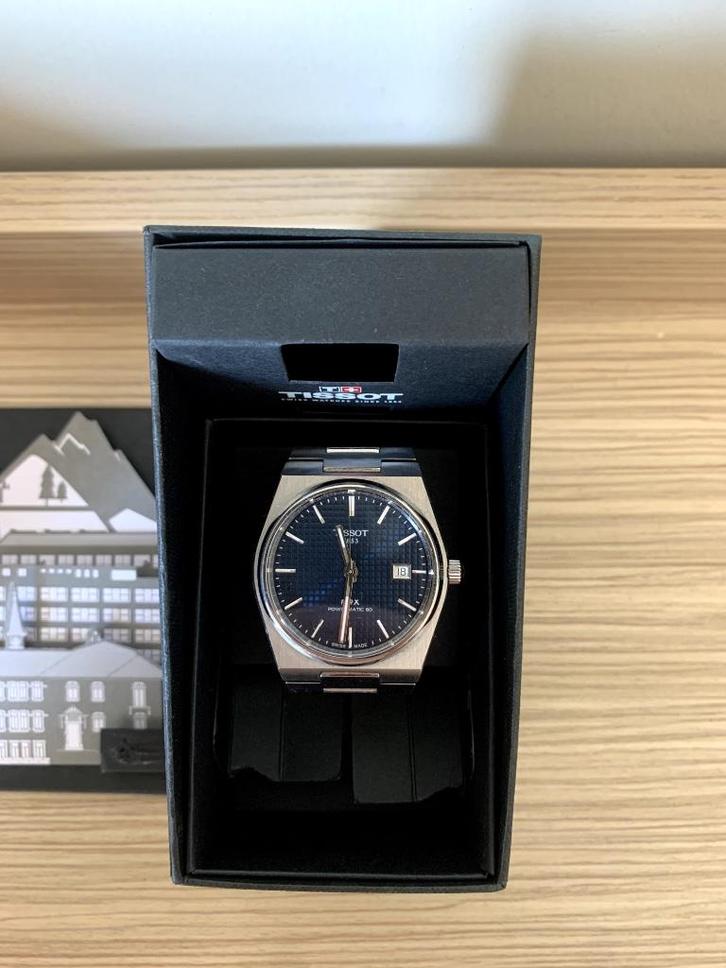 Tissot PRX Powermatic 80, Handtassen en Accessoires, Horloges | Heren, Gebruikt, Polshorloge, Overige merken, Staal, Staal, Ophalen of Verzenden