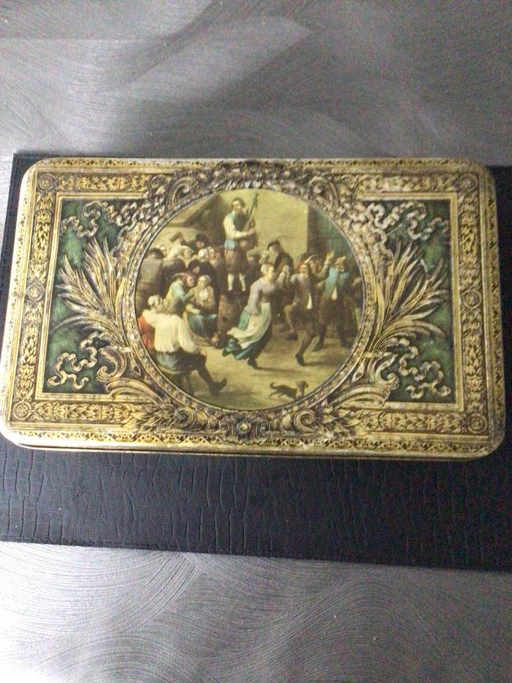 4 oude blikken dozen, Verzamelen, Blikken, Gebruikt, Ophalen of Verzenden