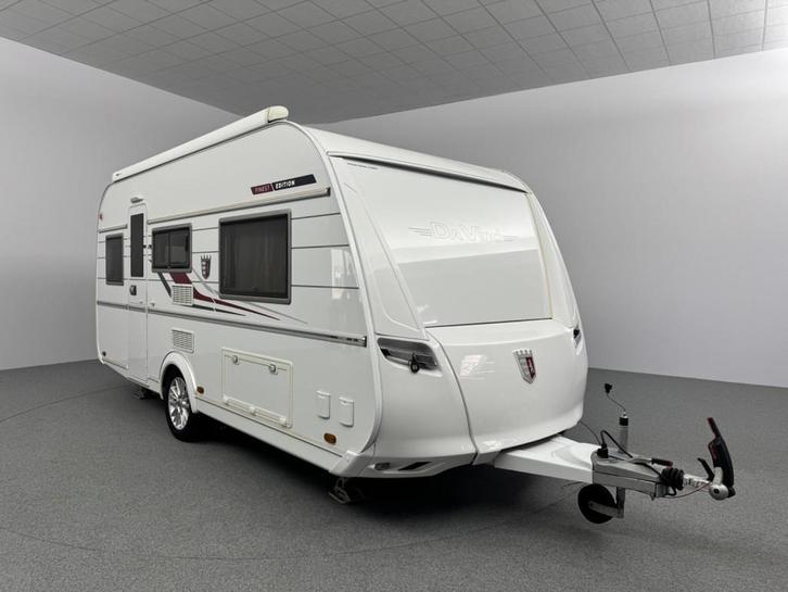 Tabbert Da Vinci 460 E Finest Edition UNIEK Vol opties!, Caravans en Kamperen, Caravans, Overige, Tabbert, 2 aparte bedden, 4 tot 5 meter