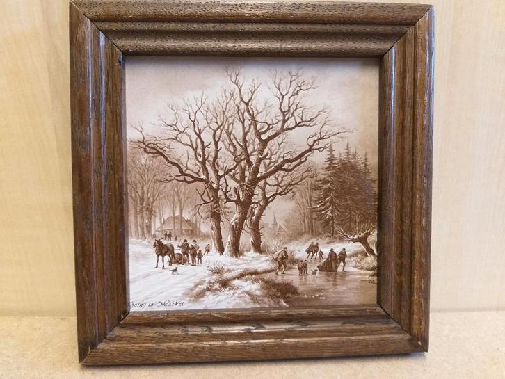 Aardewerk met lijst, Antiek en Kunst, Kunst | Overige Kunst, Ophalen of Verzenden