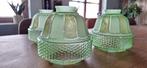 3 vintage lampenkappen, Huis en Inrichting, Lampen | Lampenkappen, Ophalen, Zo goed als nieuw, Groen