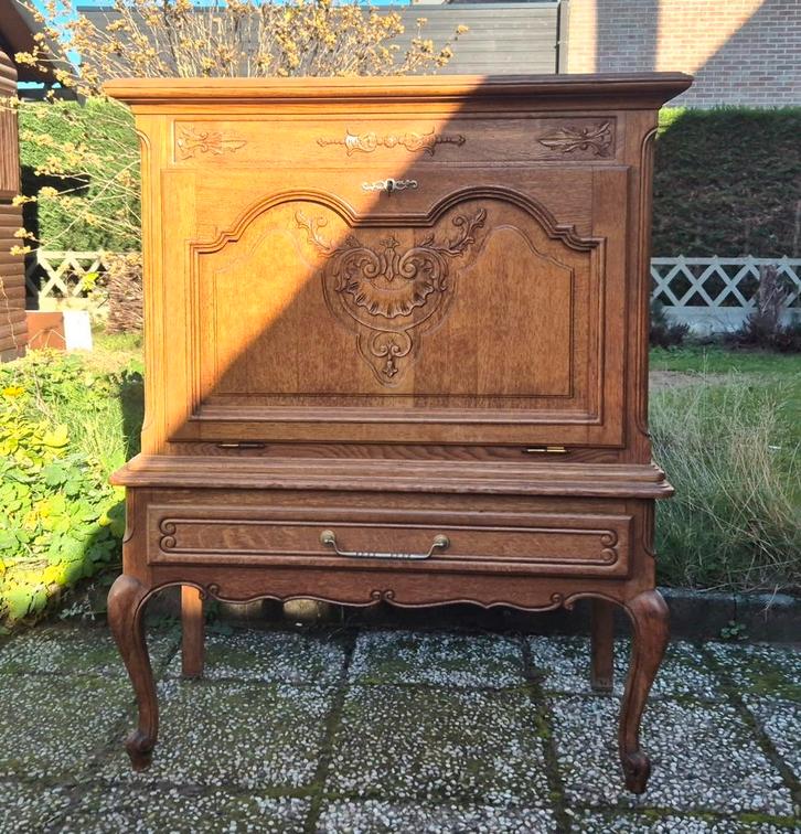 Eikenhouten secretaire in Louis XV-stijl, Antiek en Kunst, Antiek | Meubels | Kasten, Ophalen
