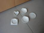 5 witte porseleinen aperoschaaltjes snack tapas schalen, Ophalen of Verzenden