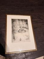 Ingelijste ets Andrè roelant –genummerd (26/75) – gesigneerd, Antiek en Kunst, Ophalen of Verzenden