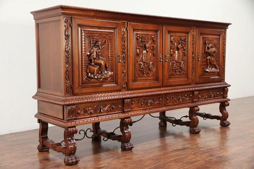 dressoir  style renaissance espagnol, Antiek en Kunst, Antiek | Meubels | Stoelen en Sofa's, Ophalen