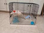 hamsterkooi 58x38x 47 met glazen voet, Dieren en Toebehoren, Kooi, Zo goed als nieuw, Ophalen, Minder dan 60 cm
