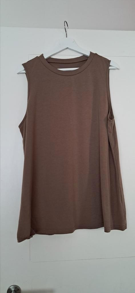 Grote maten bruine en mosterdgele tanktop-cami top, Kleding | Dames, Topjes, Gedragen, Maat 46/48 (XL) of groter, Ophalen of Verzenden