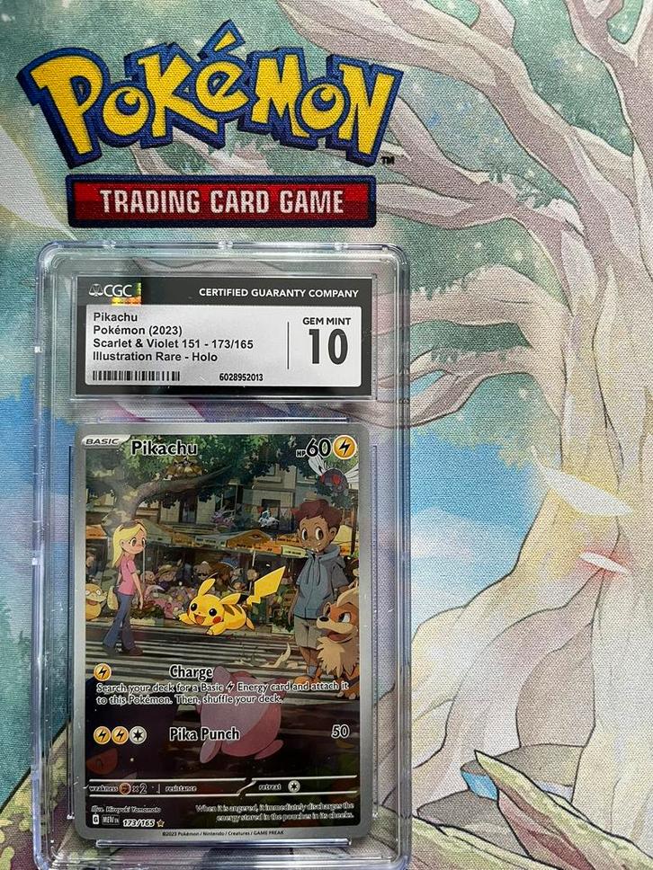 Pikachu 151 CGC 10 #173, Hobby en Vrije tijd, Verzamelkaartspellen | Pokémon, Nieuw, Boosterbox, Foil, Ophalen of Verzenden