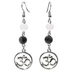 oorbellen labradoriet-witte agaat, Handtassen en Accessoires, Edelstenen, Ophalen of Verzenden, Nieuw