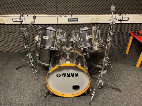 Vintage Yamaha drumstel compleet YD-9222WT Chrome, Muziek en Instrumenten, Drumstellen en Slagwerk, Gebruikt, Yamaha, Ophalen