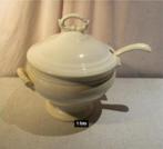 Belle marmite à soupe en porcelaine avec couvercle et cuillè, Antiquités & Art, Enlèvement ou Envoi