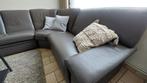 Lederen hoeksalon,taupe kleur ,maar 2.30m 3.30m,in zeer goe, Huis en Inrichting, Zetels | Complete zithoeken, Ophalen, Zo goed als nieuw