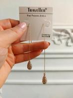 Hangende oorbellen Swarovski kristallen goud, Handtassen en Accessoires, Oorbellen, Met kristal, Hangers, Nieuw, Ophalen of Verzenden