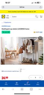 Handig kledingrek in hoogte verstelbaar op wieltjes, Ophalen, Zo goed als nieuw