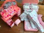 Barbie roze vintage bed ( 1986) zonder kaptafel, Kinderen en Baby's, Ophalen of Verzenden