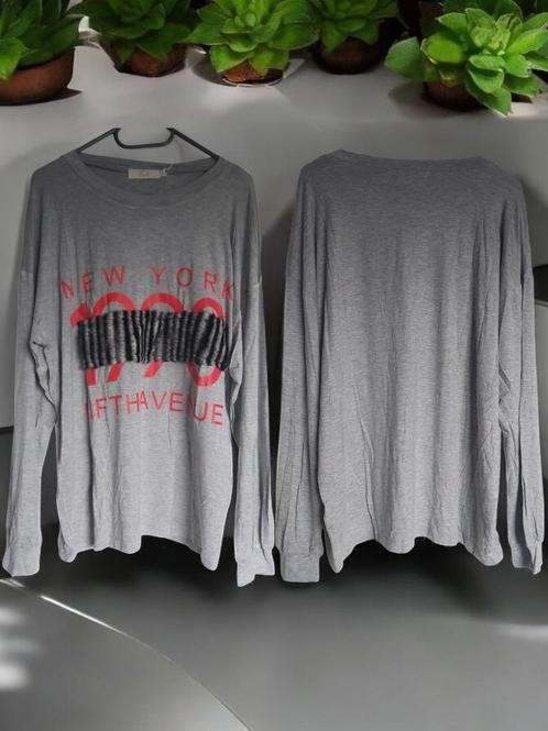 Longsleeve shirt New York 1990 Fifth Avenue grijs S/36, Kleding | Dames, T-shirts, Nieuw, Maat 36 (S), Grijs, Lange mouw, Verzenden