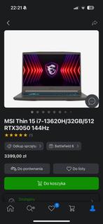 Msi Thin 15 i7-13260H 32 gb ram 512 ssd, Computers en Software, Ophalen of Verzenden, Zo goed als nieuw, 32 GB, SSD