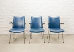 3 Vintage design Gebroeders De Wit eetkamer stoelen, 1960s., Ophalen, Drie, Blauw, Vintage design, midcentury modern, retro, 1950s, 1960s, 1970s