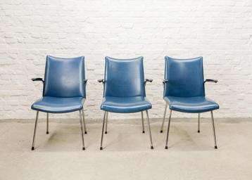 3 Vintage design Gebroeders De Wit eetkamer stoelen, 1960s. beschikbaar voor biedingen