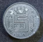 5 frank 1941 VL, type Rau, Leopold III, Postzegels en Munten, Verzenden, Losse munt