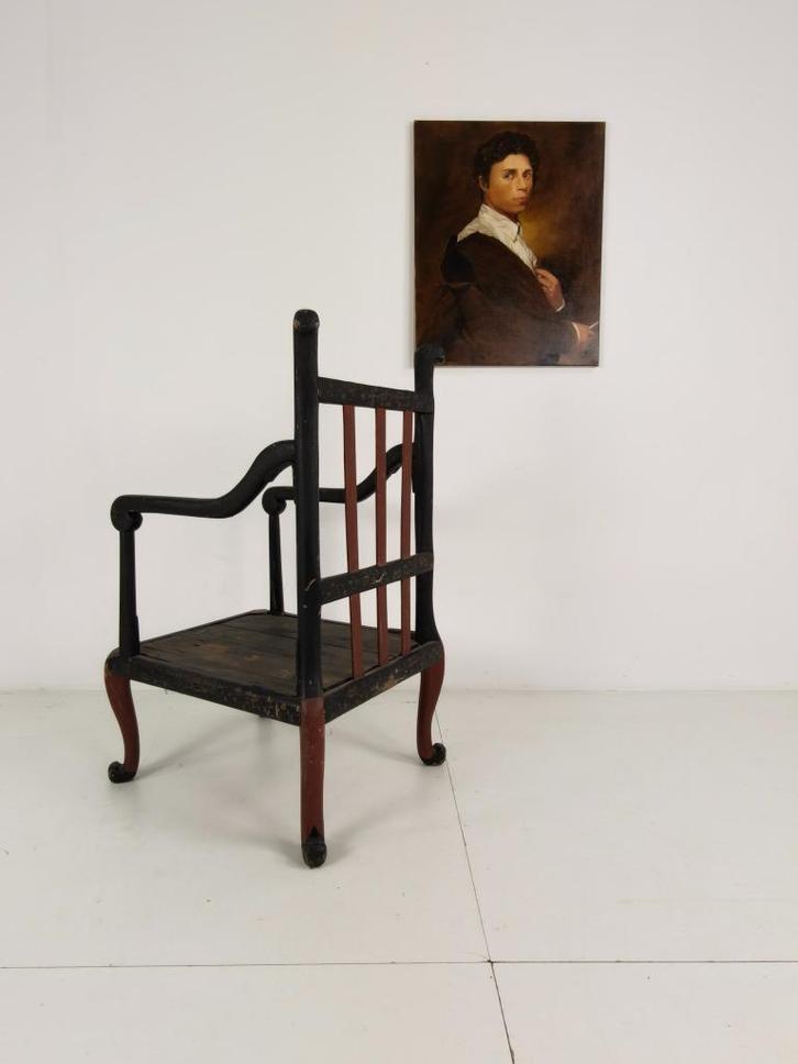 Chinoiserie Engelse Fauteuil – Circa 1900, Antiek en Kunst, Antiek | Meubels | Stoelen en Sofa's, Ophalen of Verzenden