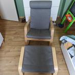 Schommeldtoel ikea met bijpassende voetenbank, Huis en Inrichting, Fauteuils, Ophalen, Zo goed als nieuw, Hout