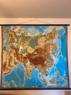 Wereldkaart / Reliëfkaart Azië, Huis en Inrichting, Woonaccessoires | Wanddecoraties, Ophalen, Zo goed als nieuw