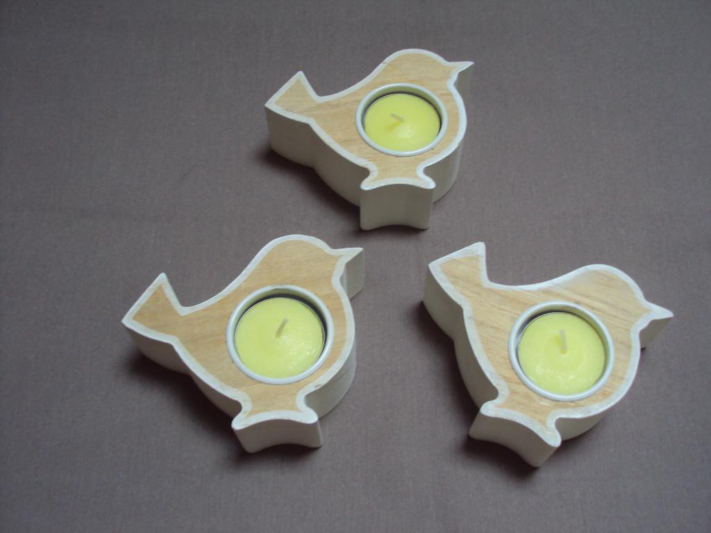 Set van 3 theelichthouders (Vogels)   NIEUW !, Ophalen of Verzenden