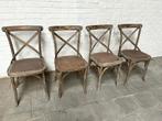 4 Stoelen Maisons Du Monde, Ophalen, Bruin, Hout, Vier
